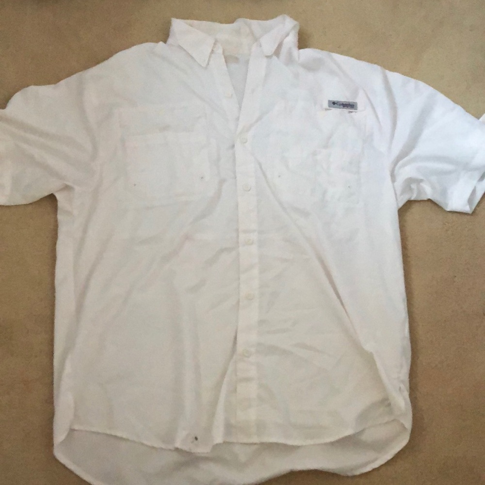 Colombia PFG White Mens T-Shirt Large